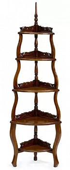 Этажерка угловая  MSU.128 PWN37  купить в интернет магазине Мебель из массива. Звоните +7 495 961-63-63 Этажерки деревянные из Индонезии